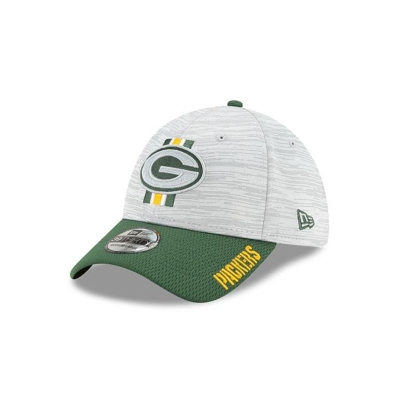 Green Green Bay Packers Hat - New Era NFL Official NFL Training 39THIRTY Stretch Fit Caps USA9284371